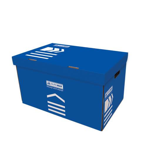 Container pentru arhivare, albastru, JOBMAX, 560x380x265 mm